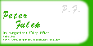 peter fulep business card
